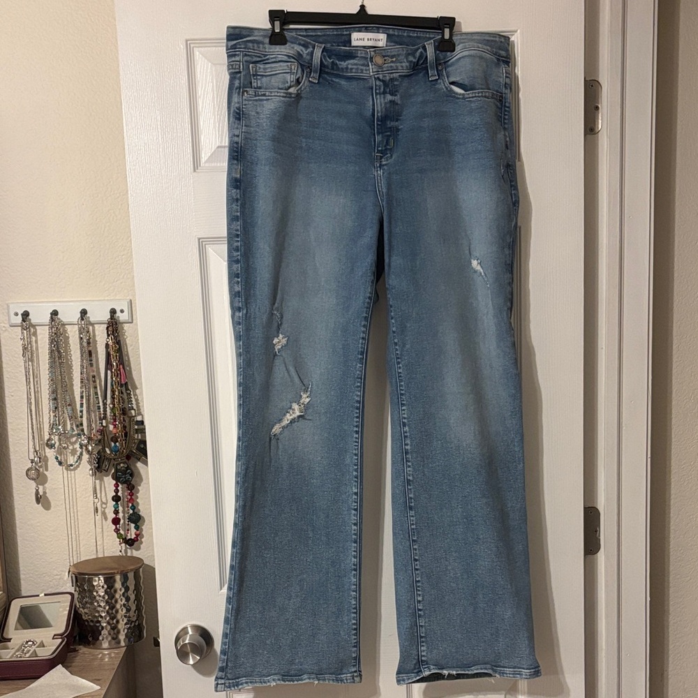 Lane Bryant Bootcut Jeans with Distressing-Size 18